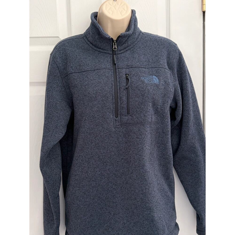 The North Face Mens S Blue Gordon Lyons 1/4 Zip Fleece Pullover Outdoor Gorpcore